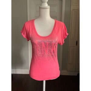 PINK Victoria's‎ Secret Sequin Graphic Tee Short Sleeve Top